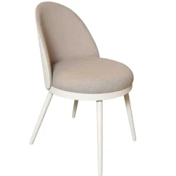 Discount Wohnen Design Polsterstuhl in Weiß Beige - Grandios