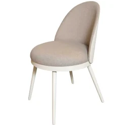 Discount Wohnen Design Polsterstuhl in Weiß Beige - Grandios