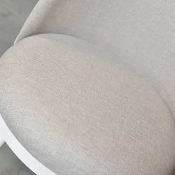 Discount Wohnen Design Polsterstuhl in Weiß Beige - Grandios
