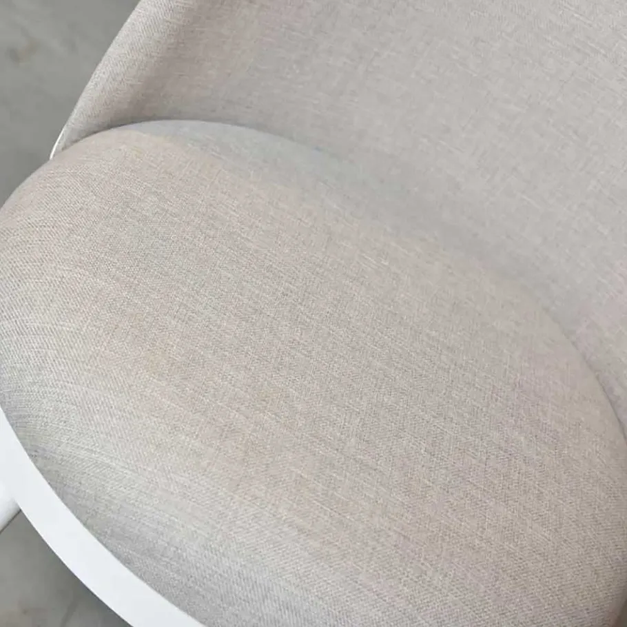 Discount Wohnen Design Polsterstuhl in Weiß Beige - Grandios