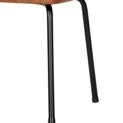 Best Wohnen Design Recyclingleder Stuhl in Braun - Kegadamo (2er Set)