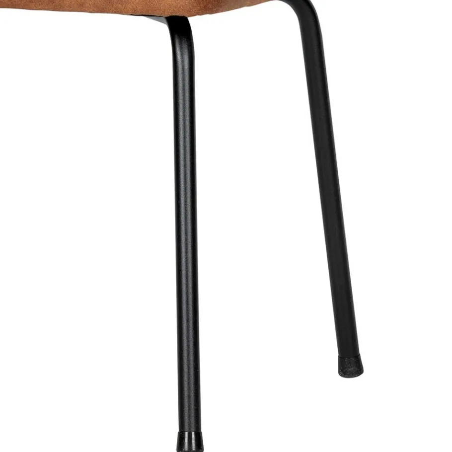 Best Wohnen Design Recyclingleder Stuhl in Braun - Kegadamo (2er Set)