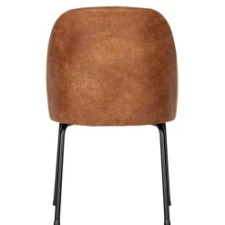 Best Wohnen Design Recyclingleder Stuhl in Braun - Kegadamo (2er Set)