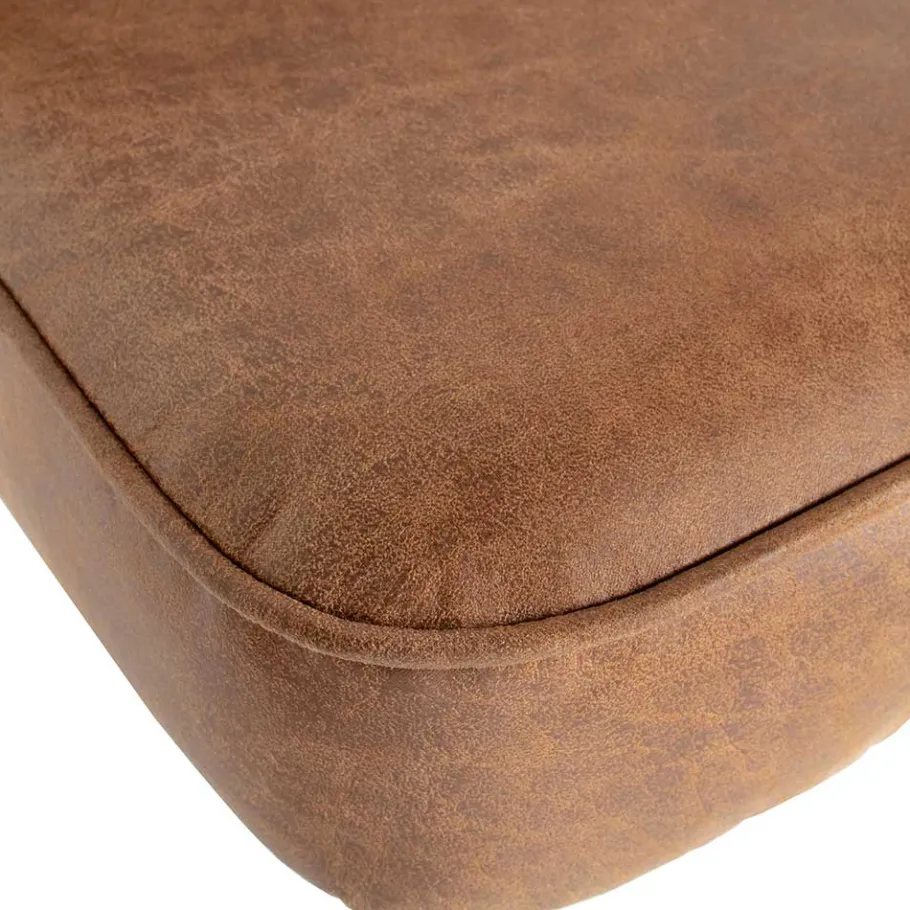 Best Wohnen Design Recyclingleder Stuhl in Braun - Kegadamo (2er Set)