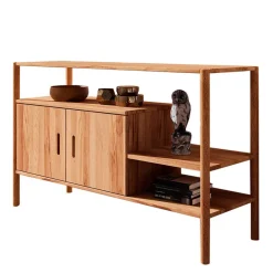 Outlet Wohnen Design Regal mit zwei Fächern & Türen - Indrya