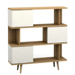 New Wohnen Design Scandi Standregal mit 3 Türen - Jendren I
