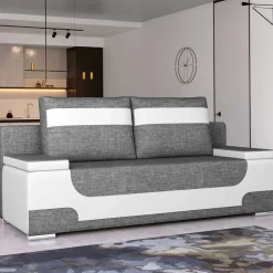 Sale Wohnen Design Schlafcouch aus Stoff und Kunstleder - Diadora