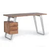 Hot Wohnen Design Schreibtisch aus Akazienholz mit Baumkante - Banjee