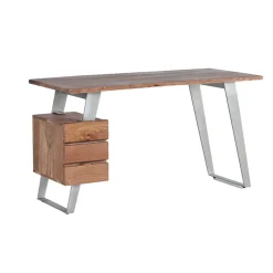 Hot Wohnen Design Schreibtisch aus Akazienholz mit Baumkante - Banjee