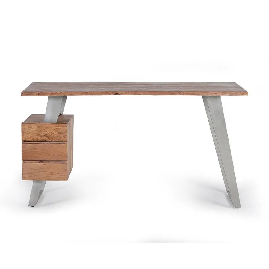 Hot Wohnen Design Schreibtisch aus Akazienholz mit Baumkante - Banjee