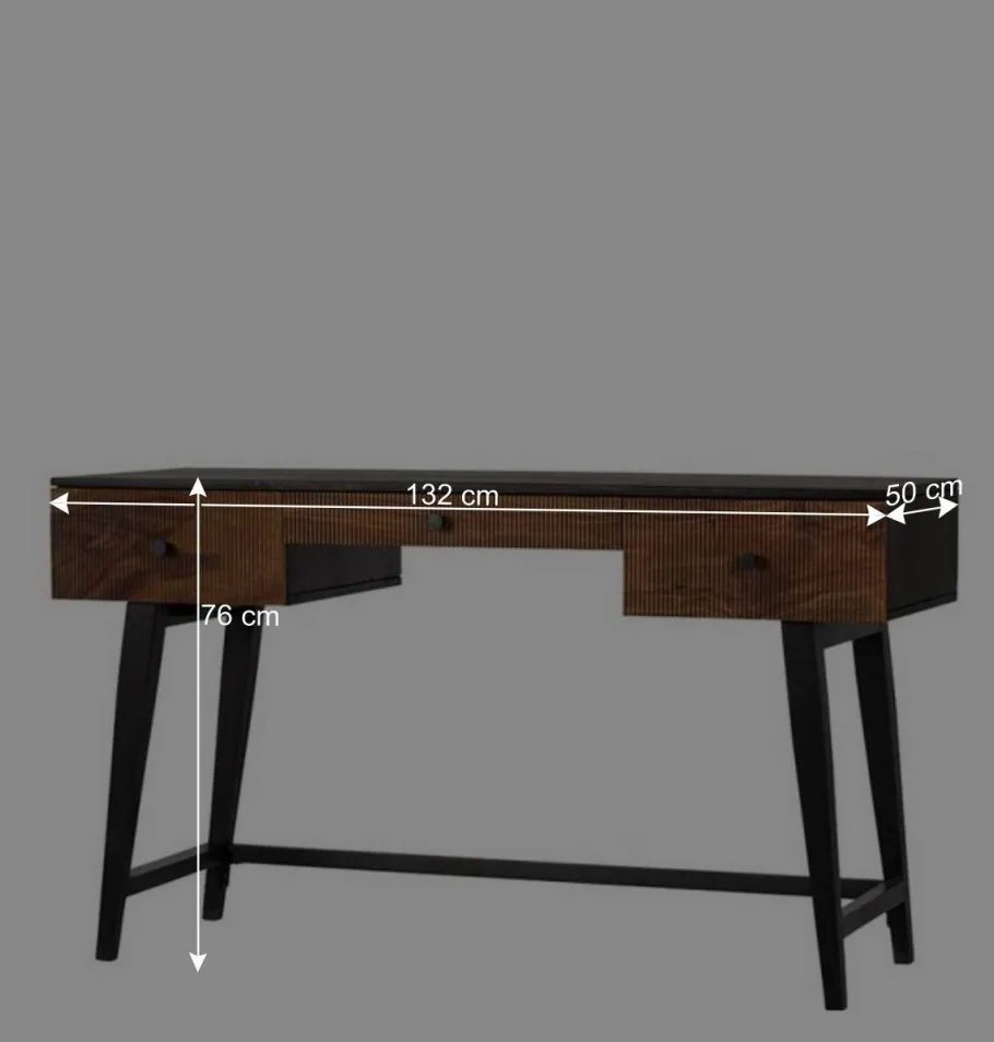 Online Wohnen Design Schreibtisch aus Mangoholz und Palisander - Ondarroa