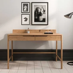 Outlet Wohnen Design Schreibtisch aus Massivholz Wildeiche - Laida