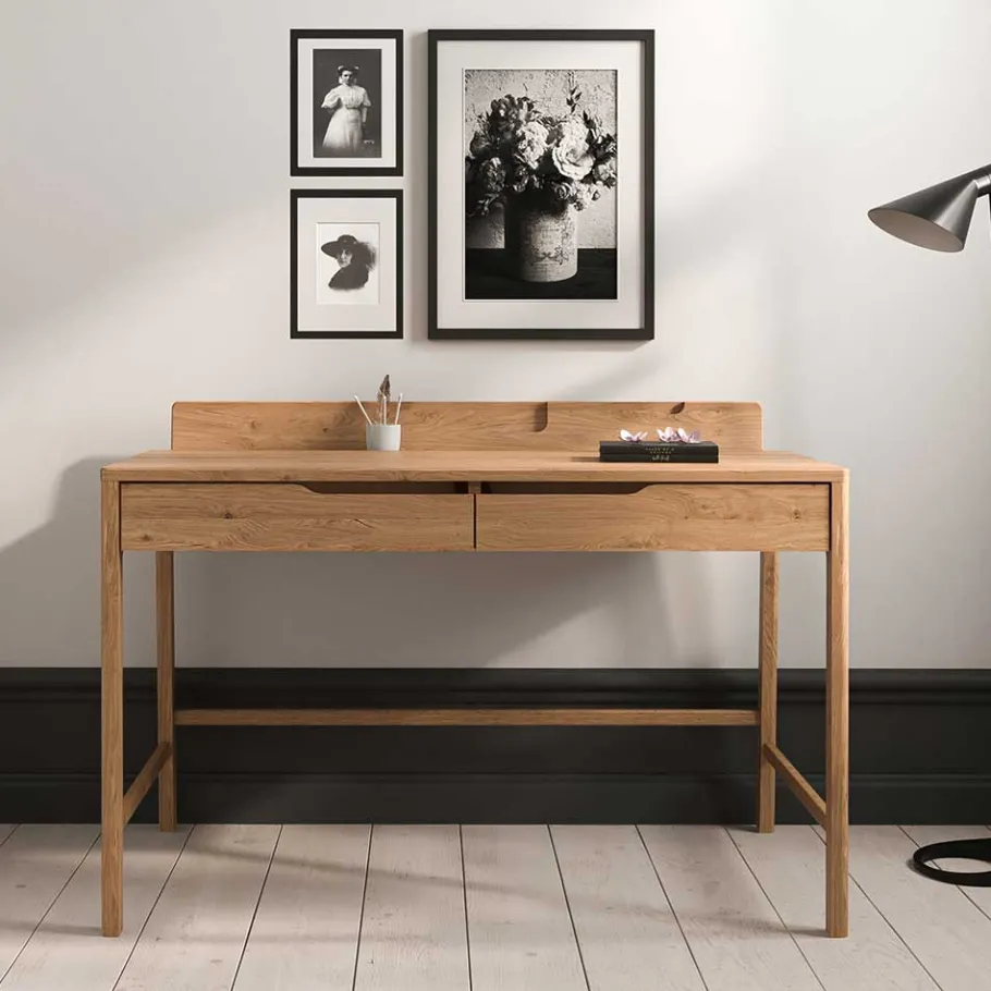 Outlet Wohnen Design Schreibtisch aus Massivholz Wildeiche - Laida