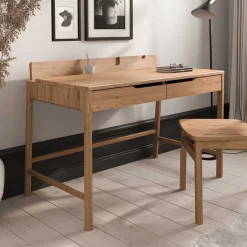 Outlet Wohnen Design Schreibtisch aus Massivholz Wildeiche - Laida