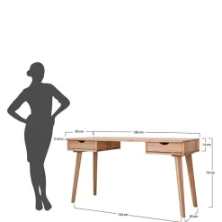 Outlet Wohnen Design Schreibtisch aus Wildeiche Massivholz - Fabijola