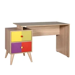 Sale Wohnen Design Schreibtisch in Sonoma-Eiche & Bunt - Reddnas