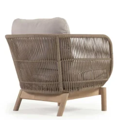 Online Wohnen Design Sessel Set aus Geflecht Kordel Beige - Kiranzo (2er Set)