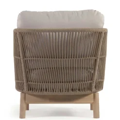 Online Wohnen Design Sessel Set aus Geflecht Kordel Beige - Kiranzo (2er Set)
