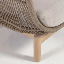 Online Wohnen Design Sessel Set aus Geflecht Kordel Beige - Kiranzo (2er Set)