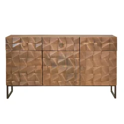 Best Wohnen Design Sideboard in Bronze und Mango Natur - Bensez