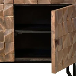 Best Wohnen Design Sideboard in Bronze und Mango Natur - Bensez