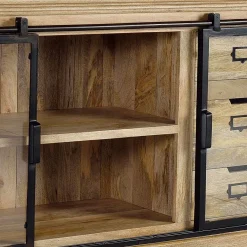 Outlet Wohnen Design Sideboard mit Glas Schiebetüren - Draschna