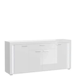 Sale Wohnen Design Sideboard mit LED in Weiß Hochglanz - Gomata