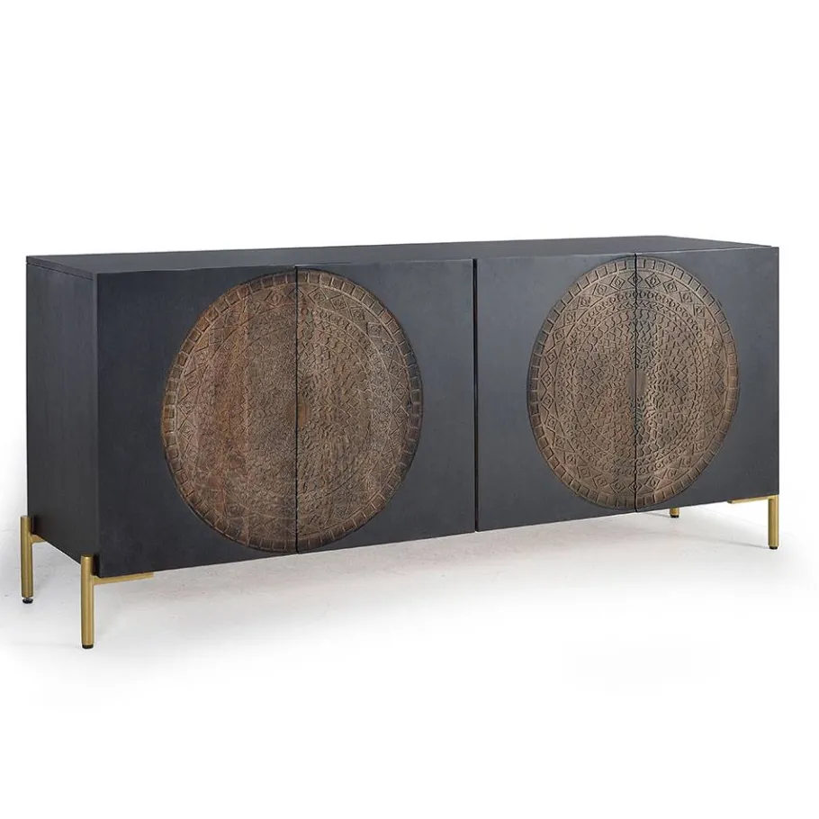 Best Wohnen Design Sideboard mit Mandala Schnitzerei - Synessa