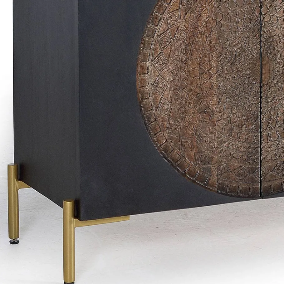 Best Wohnen Design Sideboard mit Mandala Schnitzerei - Synessa
