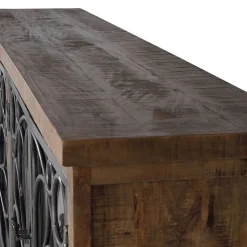 Discount Wohnen Design Sideboard mit vier Glas Metalltüren - Everton