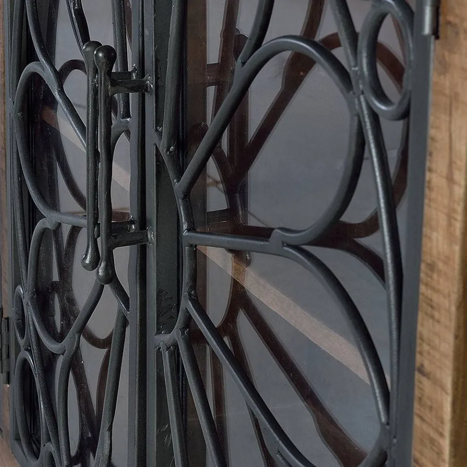 Discount Wohnen Design Sideboard mit vier Glas Metalltüren - Everton