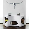 Clearance Wohnen Design Sideboard Regal in Weiß Hochglanz - Scarula