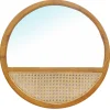 Discount Wohnen Design Spiegel aus Teak & Rattan - Vilrada
