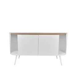 Wohnen Design Stahl Sideboard in Weiß - Yunike