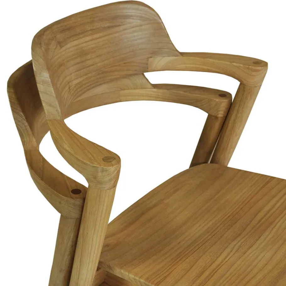 Hot Wohnen Design Stuhl aus Sungkai Holz - Bottaro