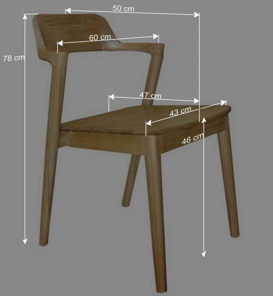 Hot Wohnen Design Stuhl aus Sungkai Holz - Bottaro