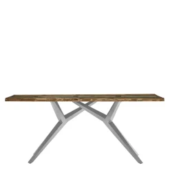 New Wohnen Design Tisch mit bunter Altholzplatte Shabby - Enyi
