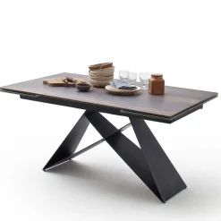 Best Wohnen Design Tisch mit Keramikplatte Holz Optik - Cateyna