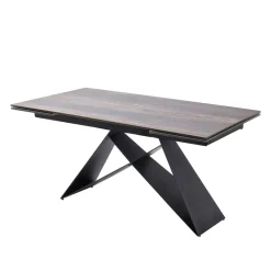 Best Wohnen Design Tisch mit Keramikplatte Holz Optik - Cateyna