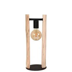 Online Wohnen Design Tischleuchte aus Mangobaum Massivholz - Tanky