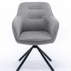 Clearance Wohnen Design Tischsessel drehbar in Grau - Fiorenca (2er Set)