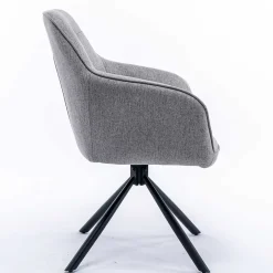 Clearance Wohnen Design Tischsessel drehbar in Grau - Fiorenca (2er Set)