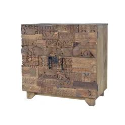 New Wohnen Design Türen-Kommode aus Mangoholz rustikal - Lacid