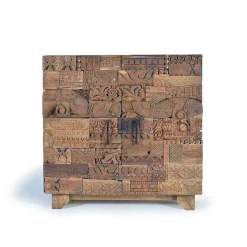 New Wohnen Design Türen-Kommode aus Mangoholz rustikal - Lacid