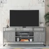 Outlet Wohnen Design TV Kommode in Eiche Grau - Midland