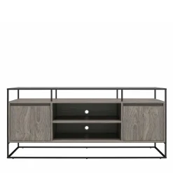 Outlet Wohnen Design TV Kommode in Eiche Grau - Midland
