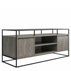 Outlet Wohnen Design TV Kommode in Eiche Grau - Midland