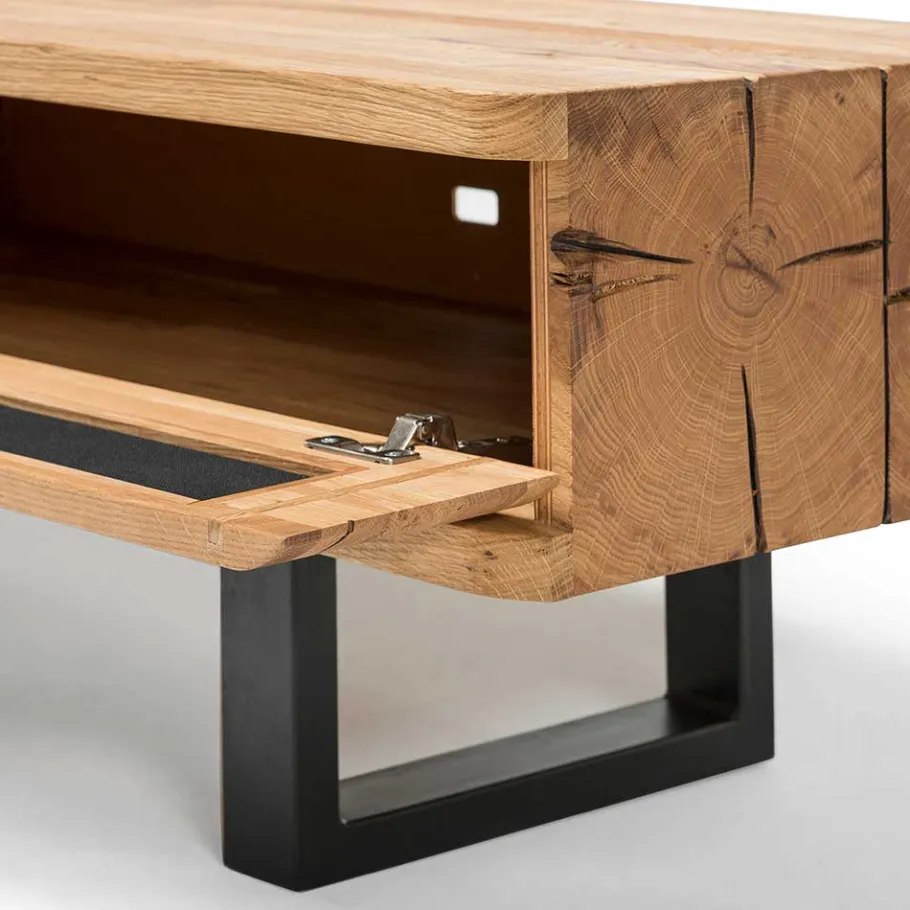 Best Wohnen Design TV Lowboard aus Eiche gebürstet & geölt - Ventida