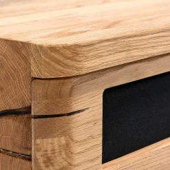 Best Wohnen Design TV Lowboard aus Eiche gebürstet & geölt - Ventida