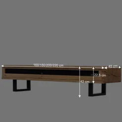 Best Wohnen Design TV Lowboard aus Eiche gebürstet & geölt - Ventida